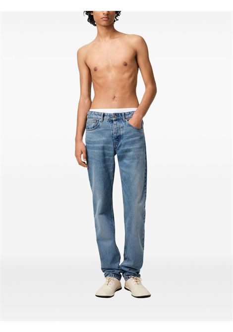 Jeans a gamba dritta in blu Ami paris - uomo AMI PARIS | HTR001DE0046480